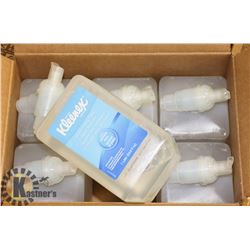 CASE WITH 6 ONE LITRE BOTTLES OF KLEENEX FOAM HAND