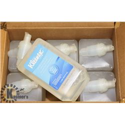 CASE WITH 6 ONE LITRE BOTTLES OF KLEENEX FOAM HAND