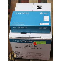 CASE OF TRIO FORCE BLUE NITRILE DISPOSABLE GLOVES