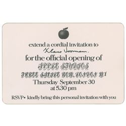 Klaus Voormann’s 1971 Apple Studios Invitation