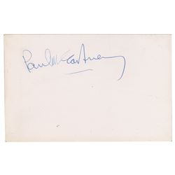 Paul McCartney Signed Promo Card
