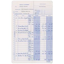 John Lennon and Paul McCartney 1971 Royalty Statements