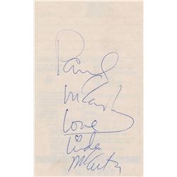 Paul and Linda McCartney Signatures