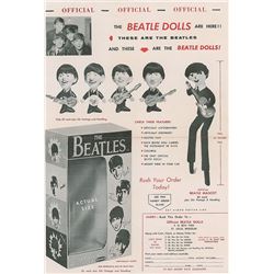 Beatles 1964 Remco Dolls Promotional Flyer