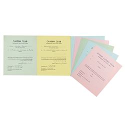Cavern Club 1960s Membership Application Forms