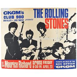 Rolling Stones 1965 Montreal Concert Poster