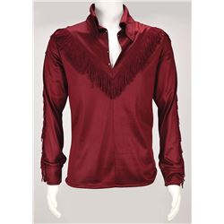 Boston: Sib Hashian's Tour-Used Burgundy Fringed Shirt