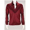 Image 1 : Boston: Sib Hashian's Tour-Used Burgundy Fringed Shirt