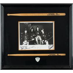 The Ramones Signed Photograph and Stage-Used Drumsticks
