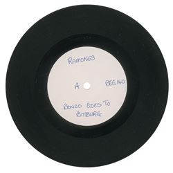 Ramones 45 RPM 'Bonzo Goes to Bitburg / Daytime Dilemma' Test Pressing