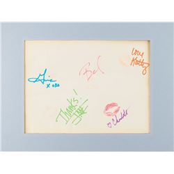 The Go-Go's Signatures and Lipstick Marks