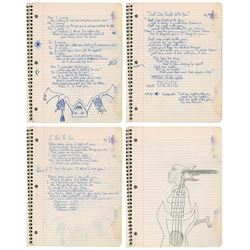 Prince's Handwritten Lyrics and Sketch Notebook