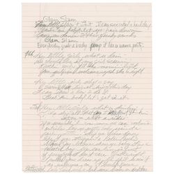 Prince's Handwritten Lyrics for 'Gett Off'