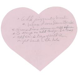Prince Handwritten Studio Notes