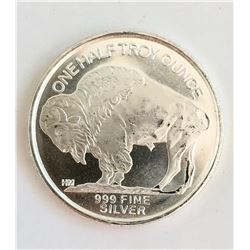 One Half Ounce 999 Fine Silver Bullion