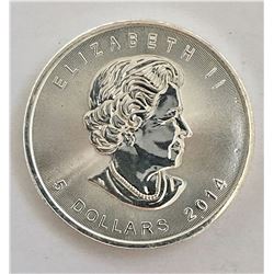 Canadian Maple Leaf 5 Dollar 1  Ounce Silver