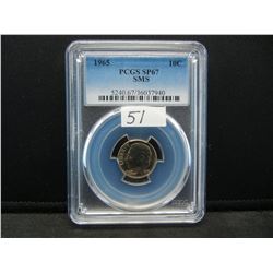 1965 Roosevelt Dime SMS PCGS SP67