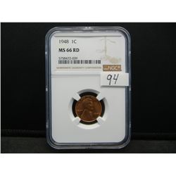 1948 Lincoln Cent NGC MS66 NGC Price Guide $135