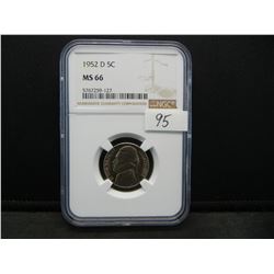 1952 D Jefferson Nickel NGC MS66