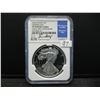 Image 1 : 2016 W Amercian Silver Eagle Lettered Edge NGC PF70 Ultra Cameo Edmund Moy Signature