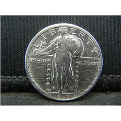 1917 S Standing Liberty Quarter AU ++