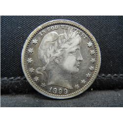 1899 Barber Quarter XF Strong Details