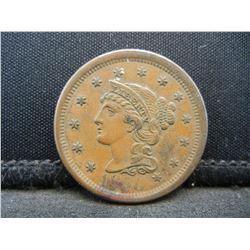 1856 Large Cent AU Strong Details
