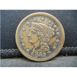 1853 Large Cent XF/AU