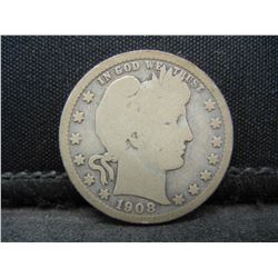 1908 S Barber Quarter Semi Key Date