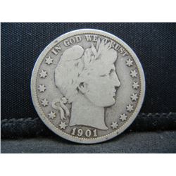 1901 S Barber Half Dollar Better Date