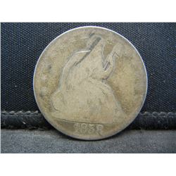 1858 Seated Half Dollar