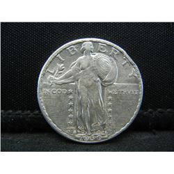 1930 Standing Liberty Quarter AU/BU White