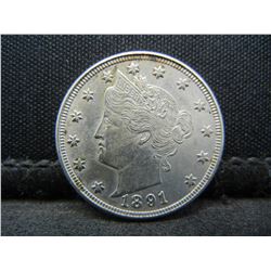 1891 Liberty Nickel BU Strong Strike