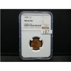 1948 Lincoln Cent NGC MS66 NGC Price Guide $135