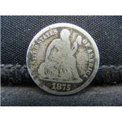 1875 CC Seated Dime Semi Key Date