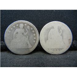 1856+91 Seated Dimes