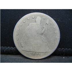 1871 S Seated Half Dollar