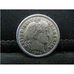 1906 D Barber Dime AU