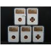 Image 1 : (6) 2009 Lincoln Cent NGC MS66 RED Formative Years First Day Ceremony