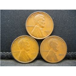1909VDB,13D,31D Lincoln Cents Semi Key Dates