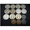 Image 1 : (3) Barber Quarters (6) Standing Liberty Quarters (2) Silver Wash. Quarters (4) Wheat Cents