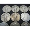 Image 2 : (3) Barber Quarters (6) Standing Liberty Quarters (2) Silver Wash. Quarters (4) Wheat Cents