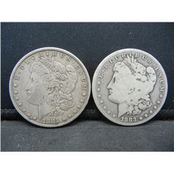 1881+83s Morgan Dollars