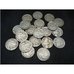(20) 1925 S Buffalo Nickels Better Date