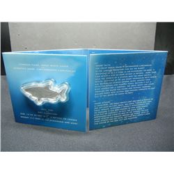 1 oz .999 Silver Shark Shaped Coin Pamp In Very Neat PKG