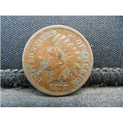 1875 Indian Cent Full Liberty Strong Details