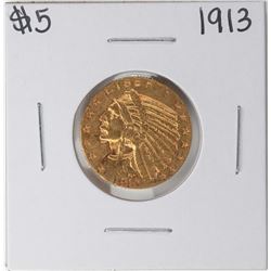 1913 $5 Indian Head Half Eagle Gold Coin