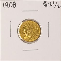 1908 $2 1/2 Indian Head Quarter Eagle Gold Coin