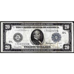 1914 $20 Federal Reserve Note San Francisco