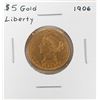 Image 1 : 1906 $5 Liberty Head Half Eagle Gold Coin